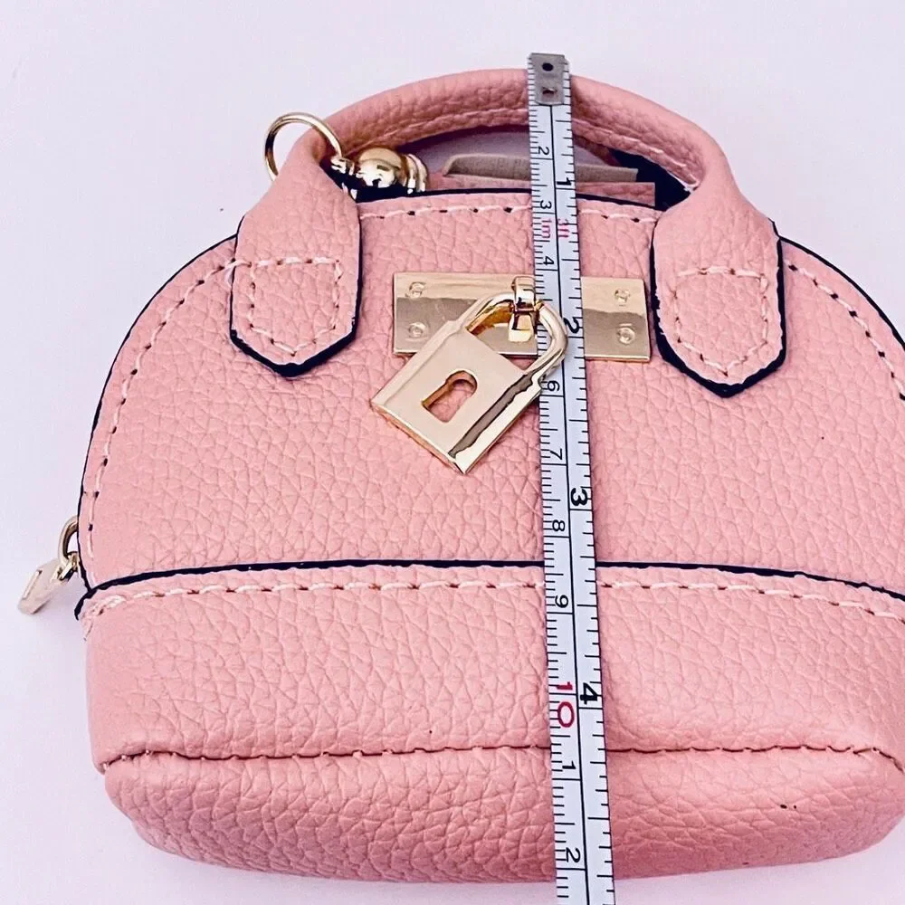 NWT Gorgeous Pink Pu Leather Purse Bag Charm Lobster Keyring Keyholder Keyring